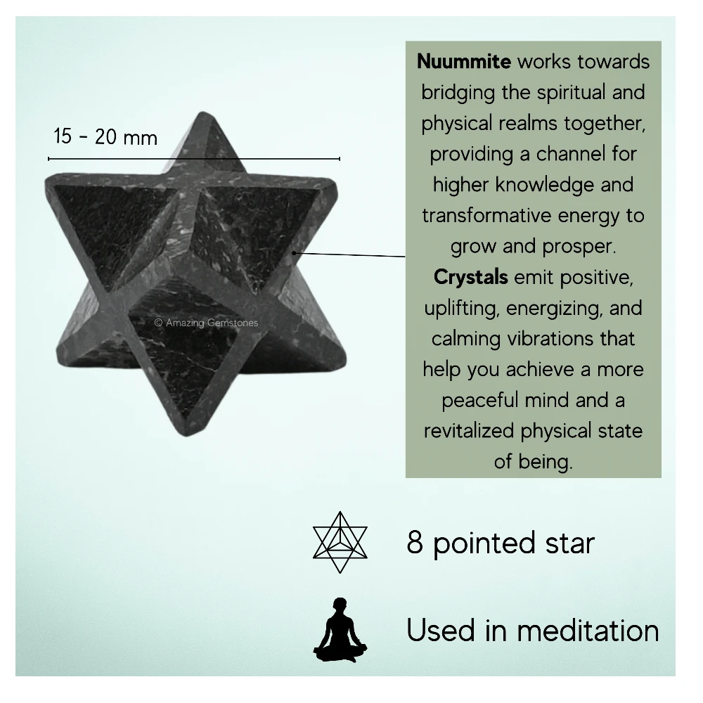 Nuummite Merkaba (15-20 mm)