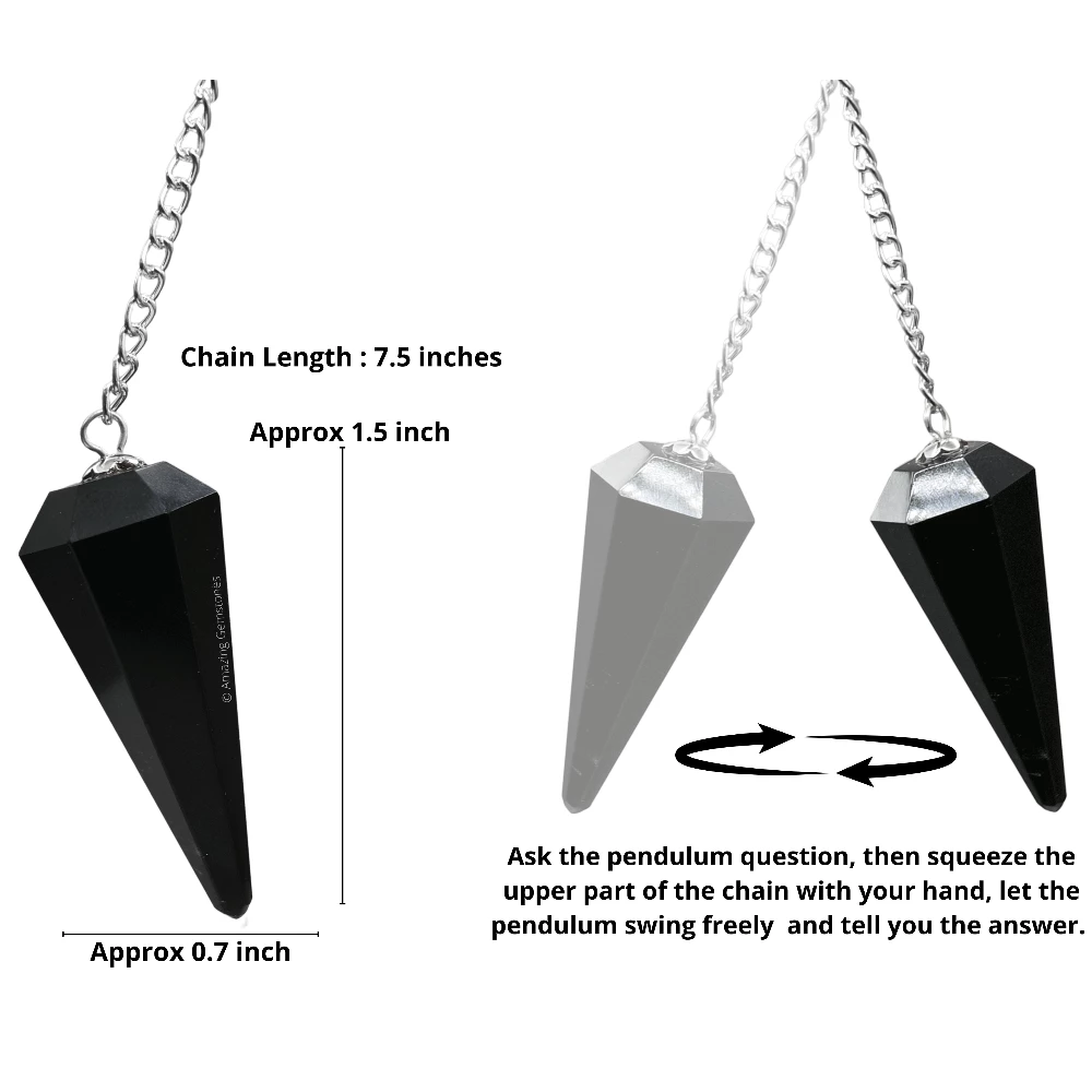 Black Agate Pendulum