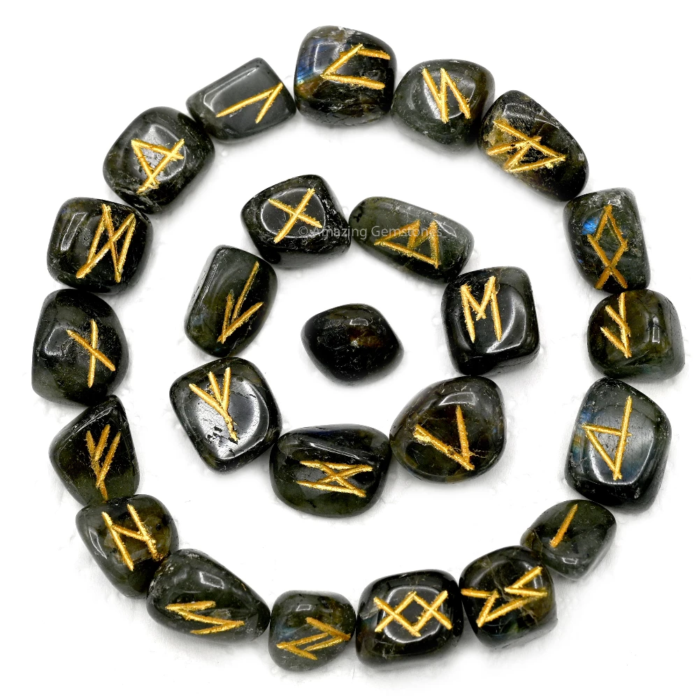 Labradorite Rune Stones Set