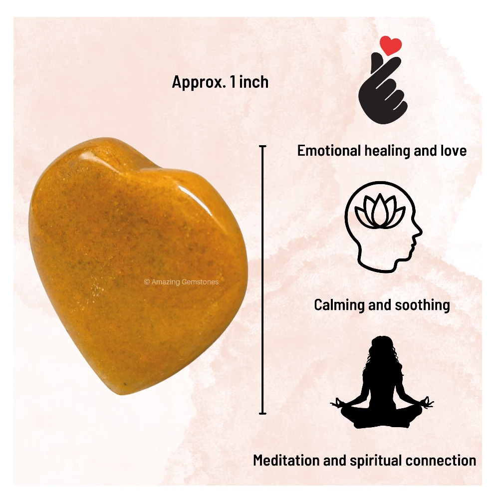 Yellow Jasper Heart (Pack of 2)
