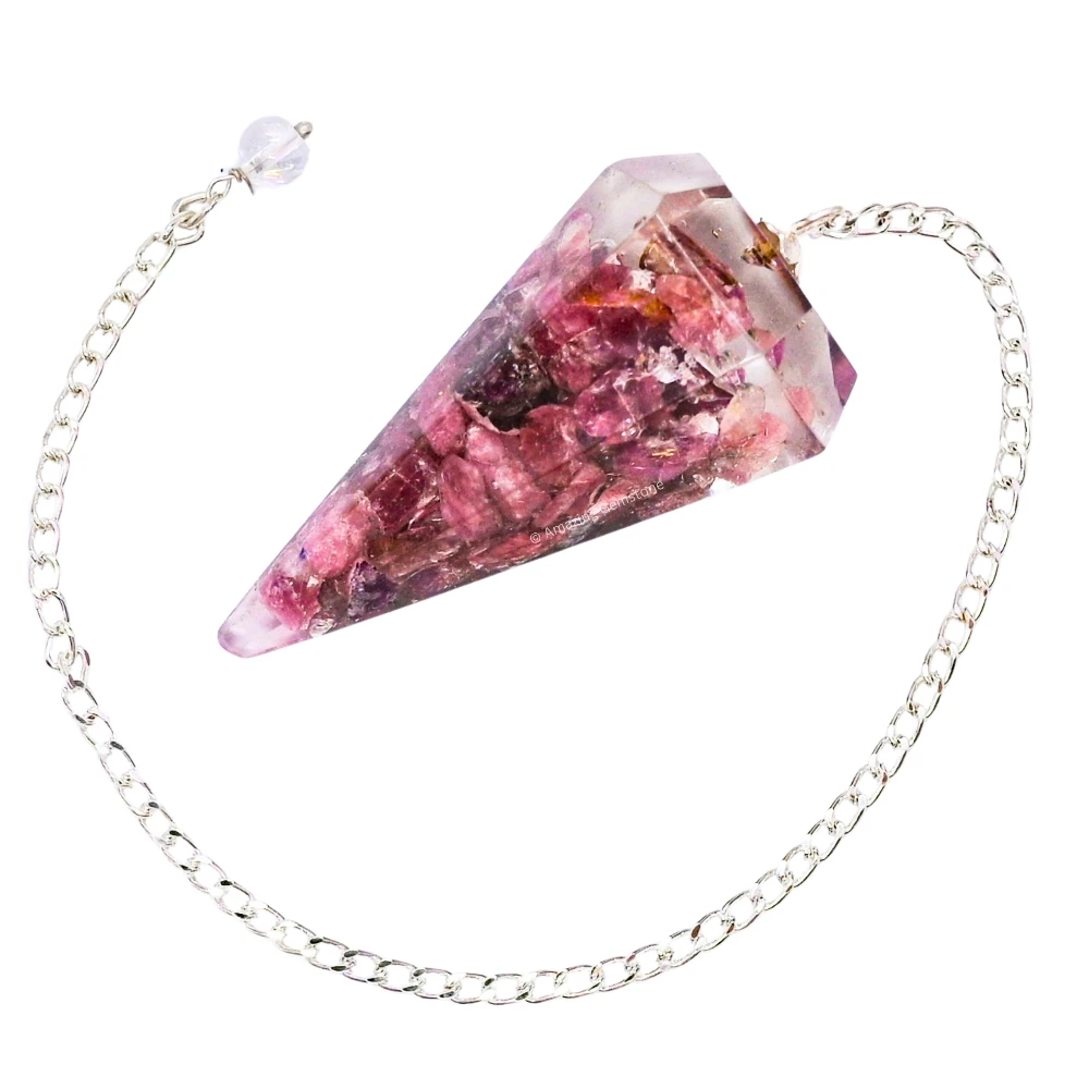 Rhodonite Orgone Pendulum