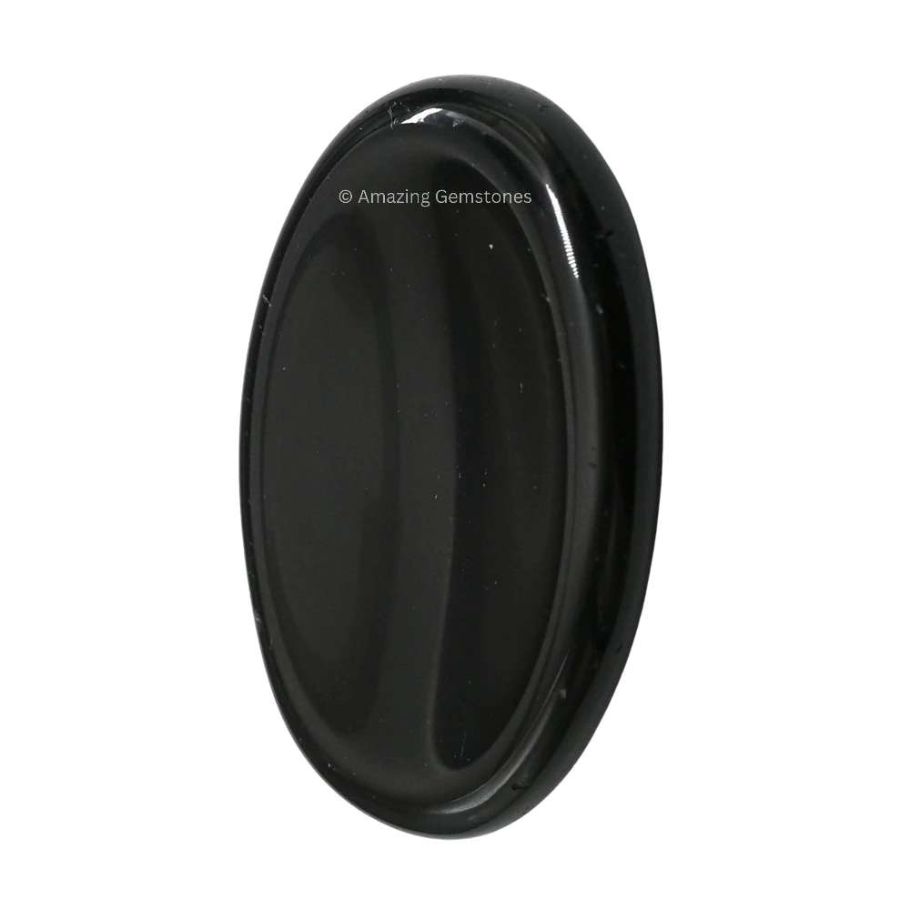 Black Agate Worry Stone