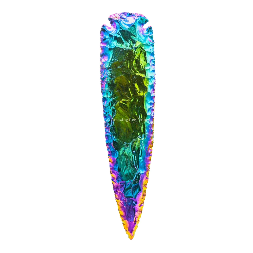 Titanium Aura Quartz Crystal Arrowhead - 7" to 8"