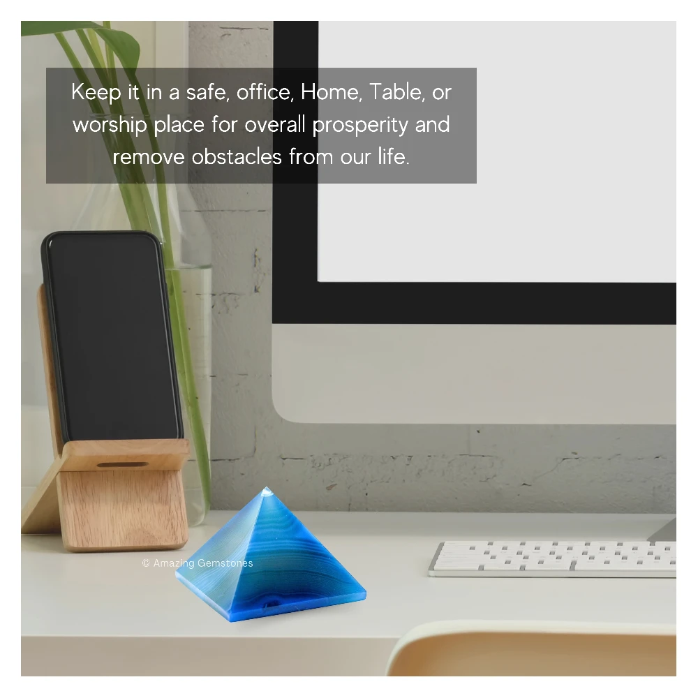 Blue Onyx Pyramid (2 Inch)