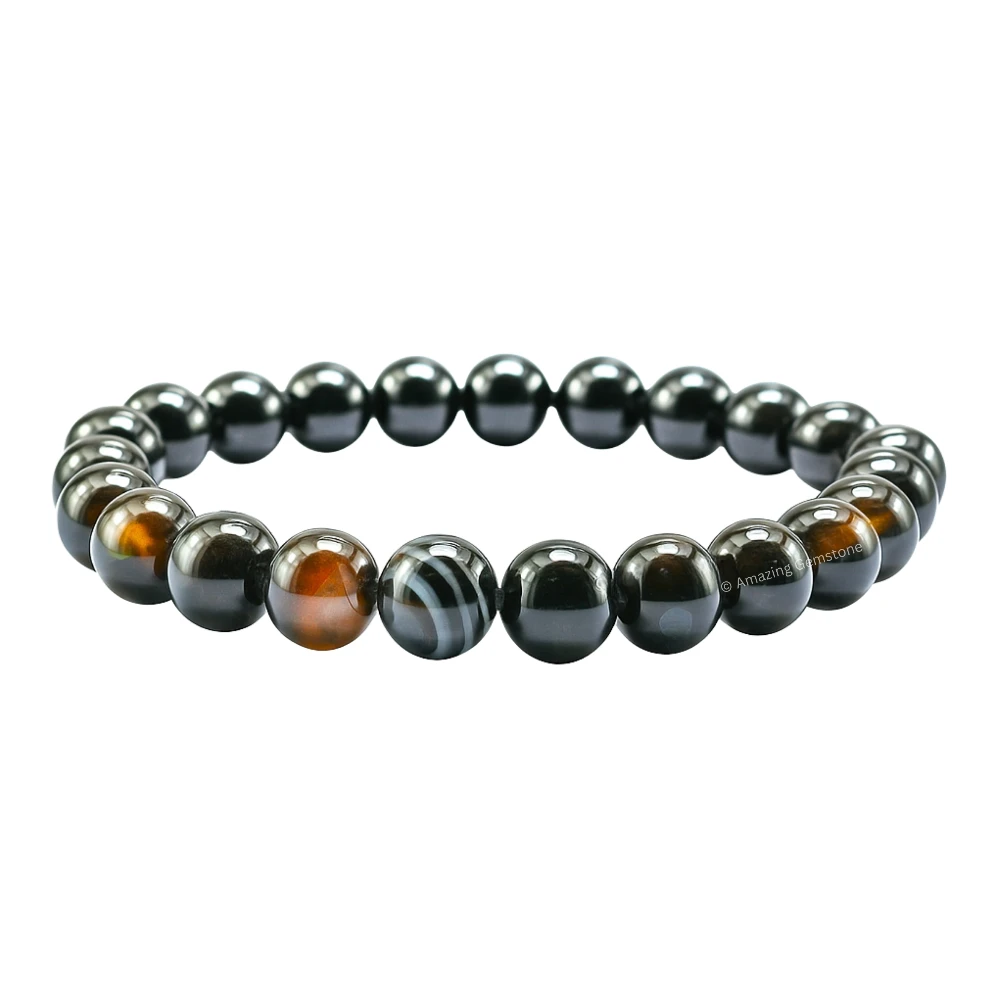 Black Bended Bracelet (Strechable)