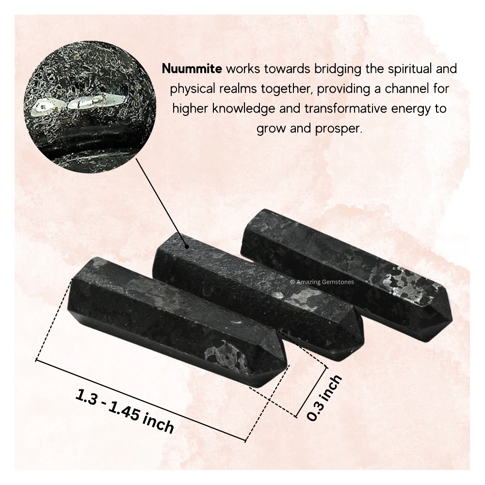 Nuummite Pencil Points (Set of 50)