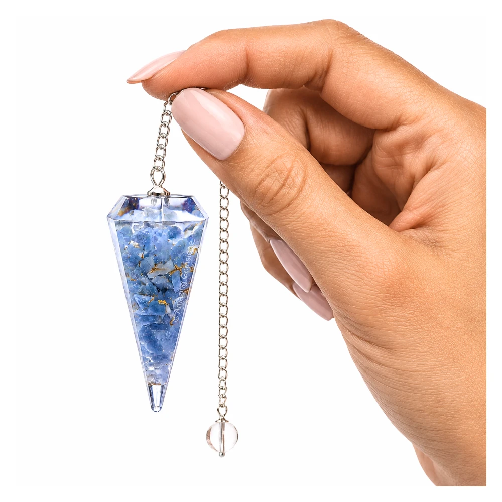 Angelite Orgone Pendulum