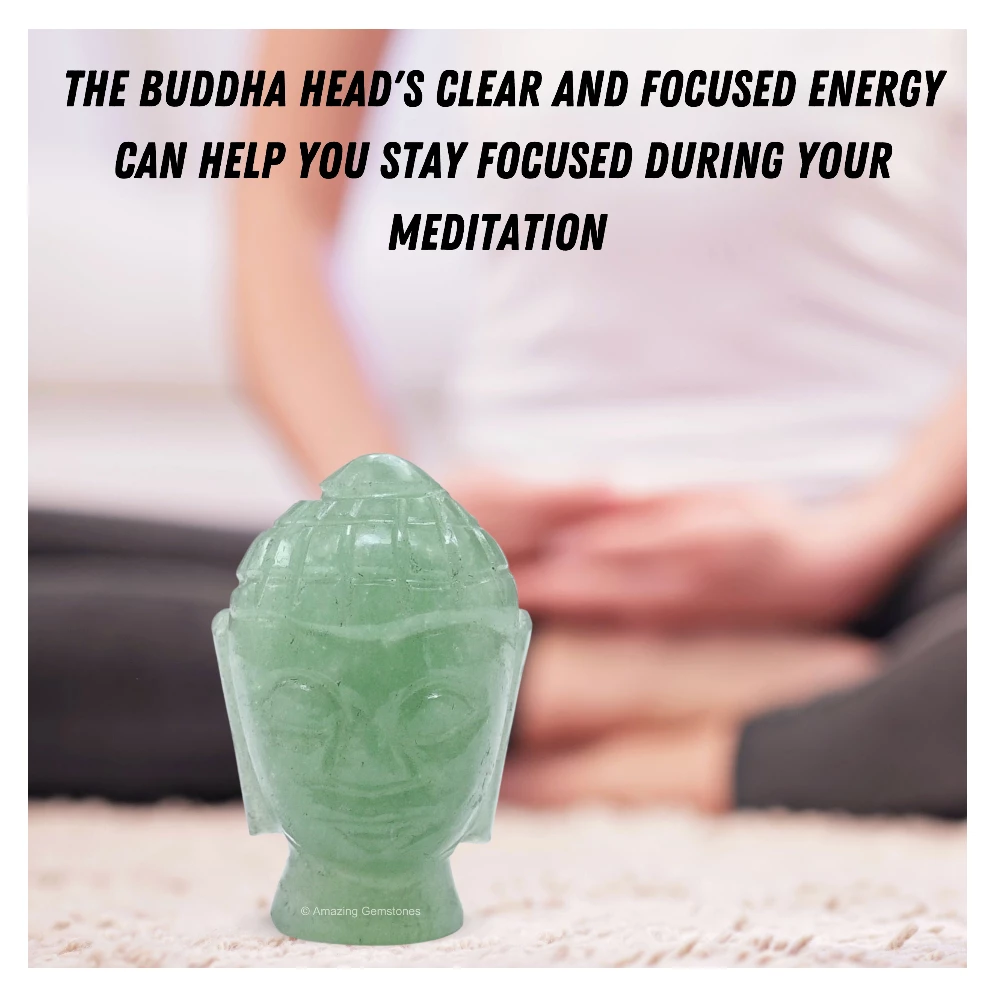 Light Green Aventurine Buddha Head