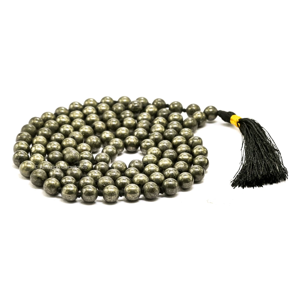 Pyrite Mala (Knotted)