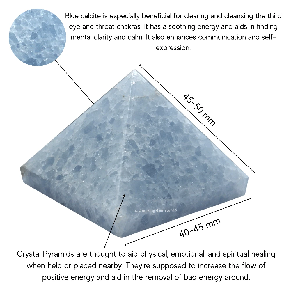Blue Calcite Celestite Pyramid (2 Inch)