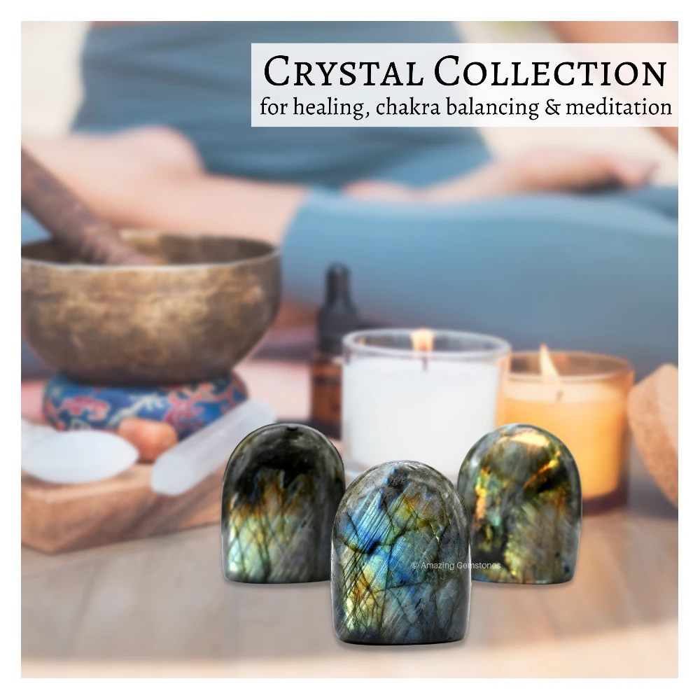 Labradorite Standing Palm Stone (Large)