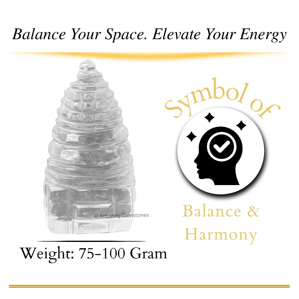 Clear Quartz Shree Yantra (75-100 Gram)