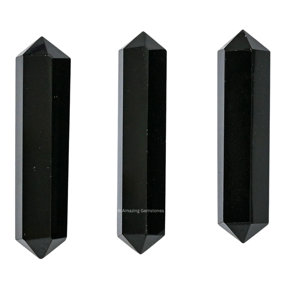 Black Obsidian Pencil Points (Double Terminated) (Set of 10)