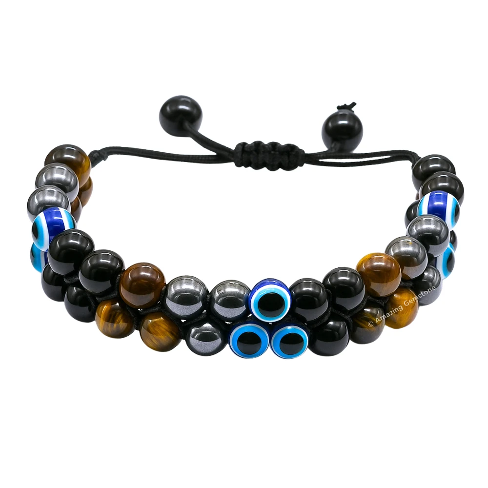 Evil Eye Bracelet for Ultimate Protection (Double Layer)