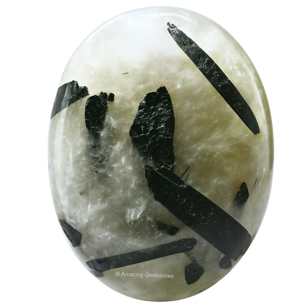 Green Tourmaline In Quartz Palm Stone