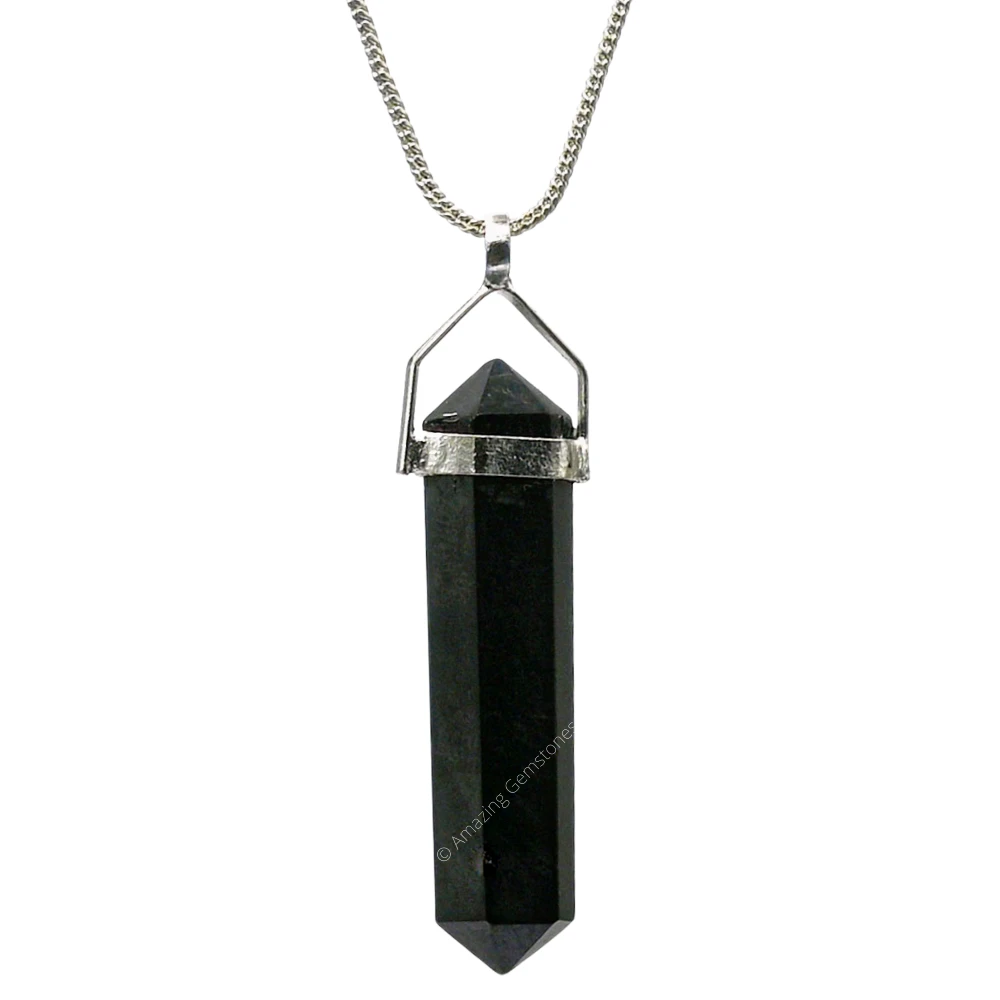 Shungite Necklace - Double Point Pencil