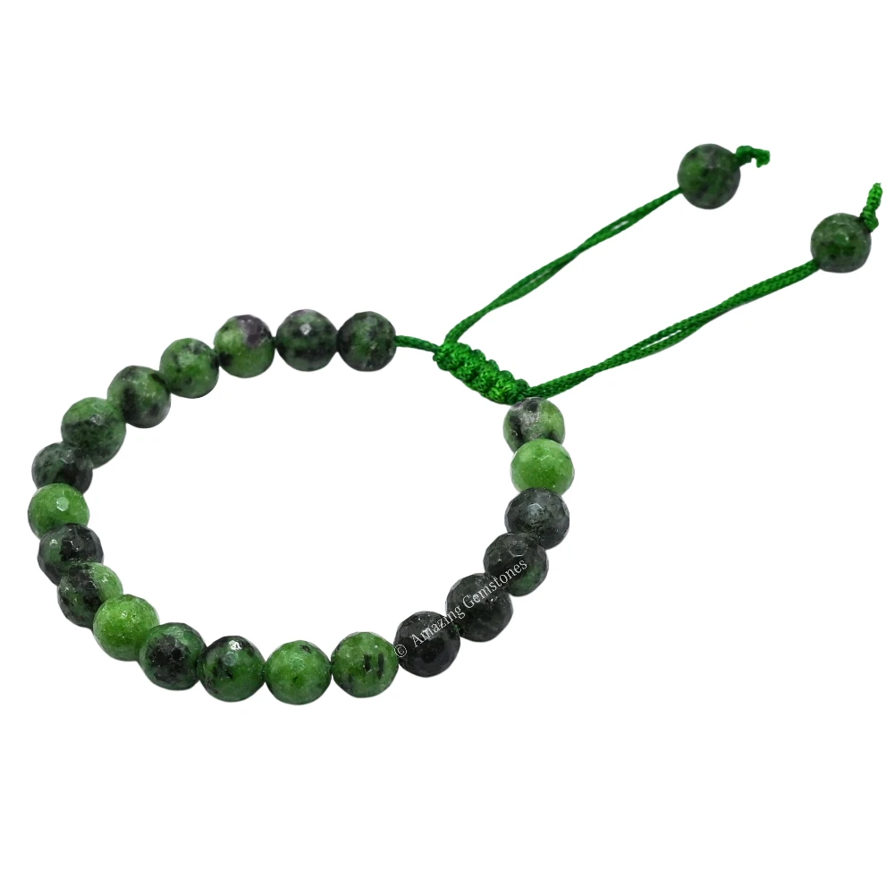 Ruby Zoisite Bracelet (Faceted-Adjustable)