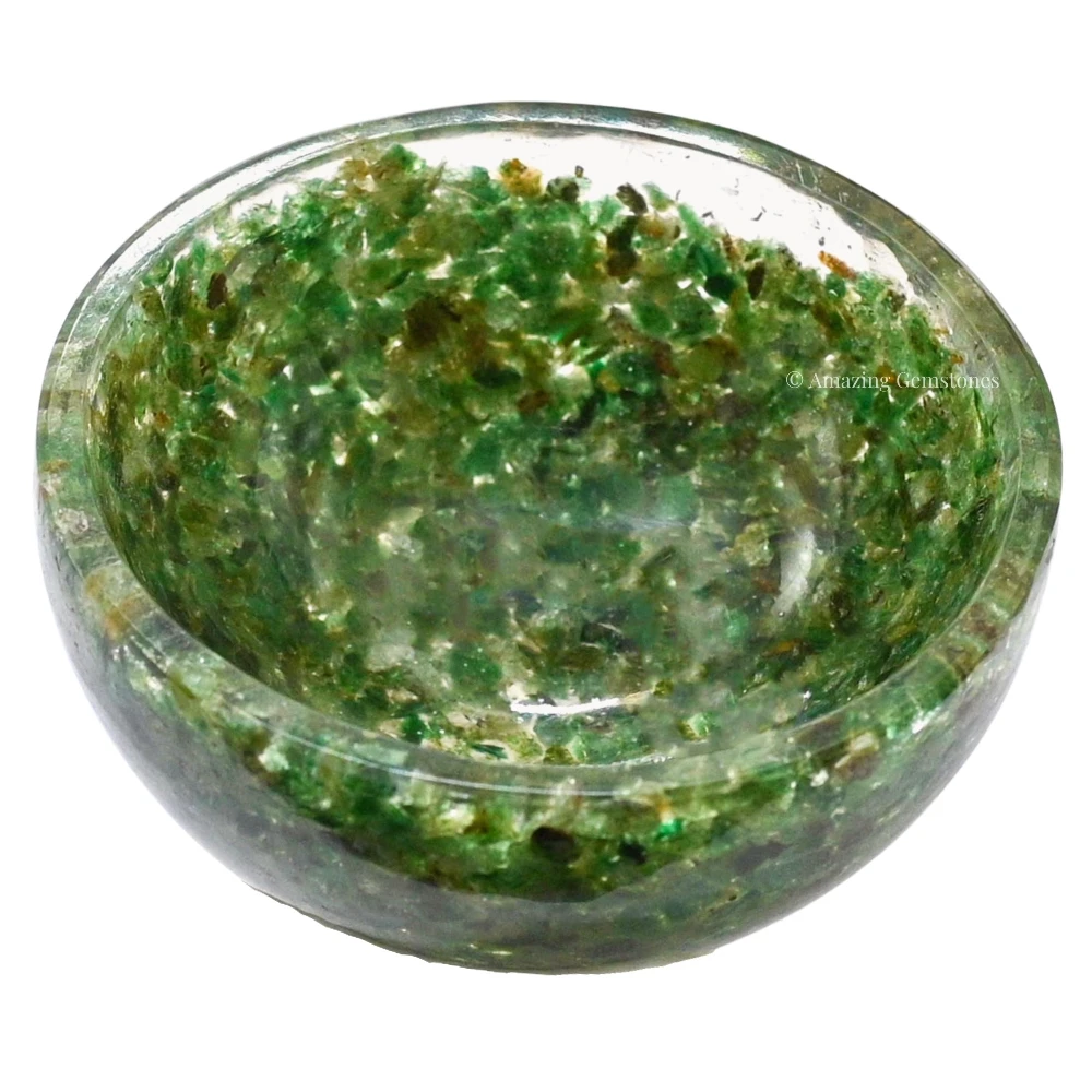 Green Aventurine Crystal Orgone Bowl (2 Inch)