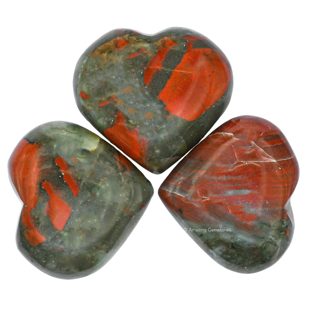 African Bloodstone Heart