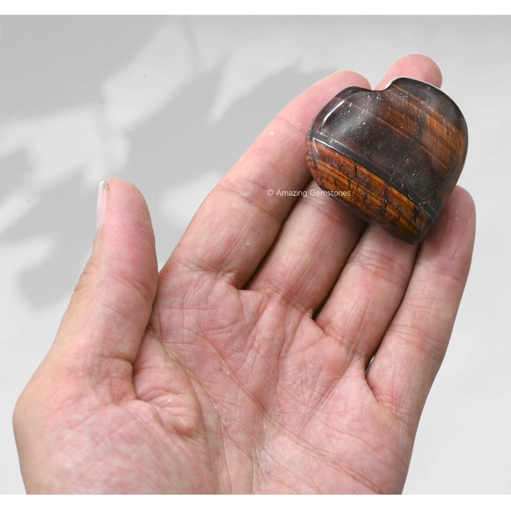 Red Tiger Eye Heart