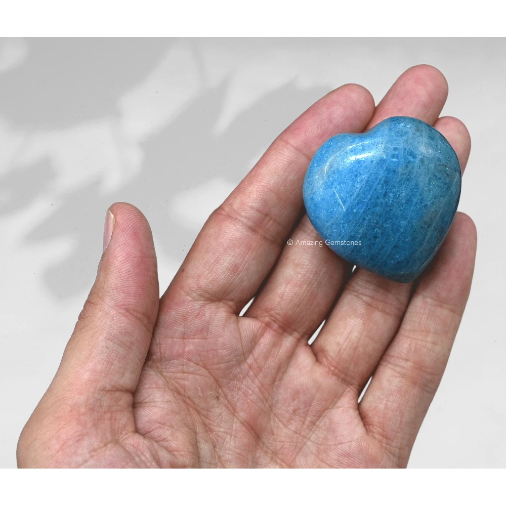 Blue Apatite Heart