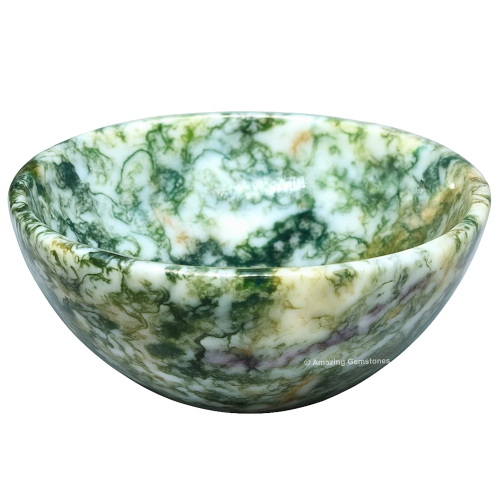 Tree Agate Crystal Bowl - 2 Inch