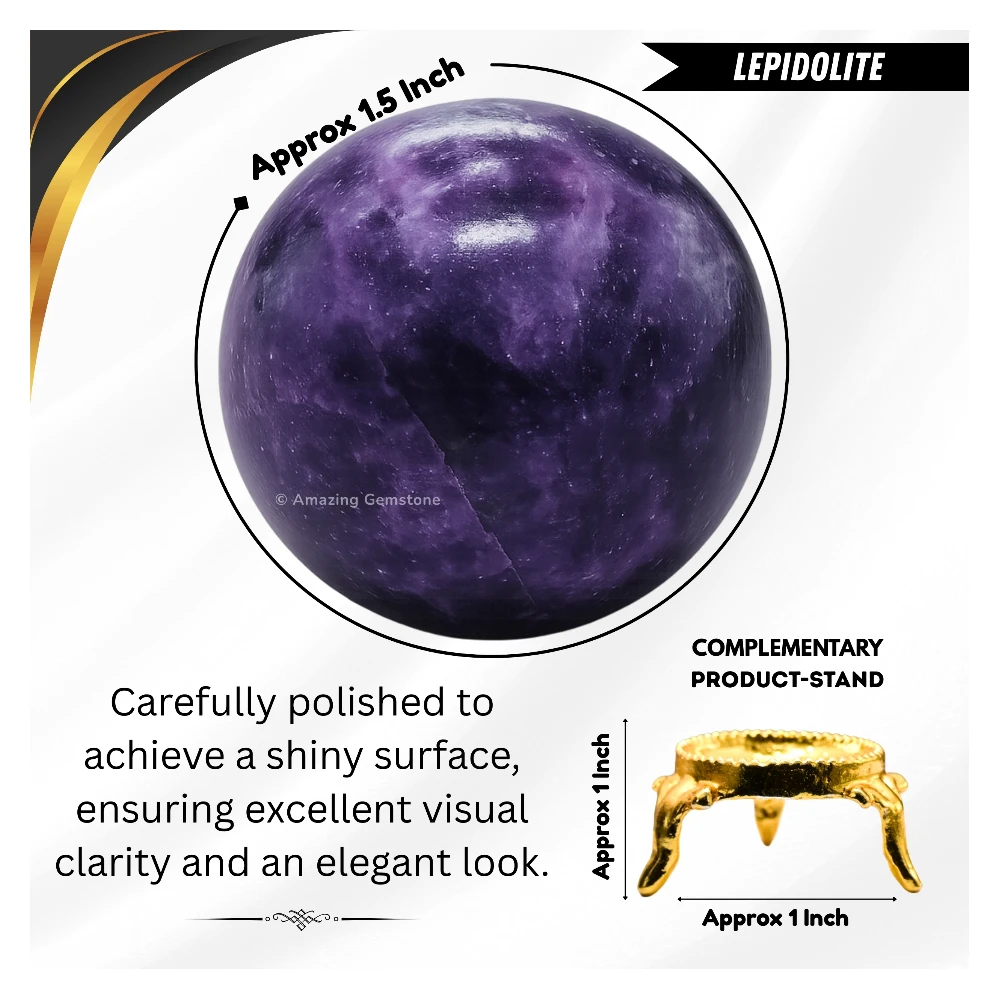 Lepidolite  Sphere (1.5 Inch)