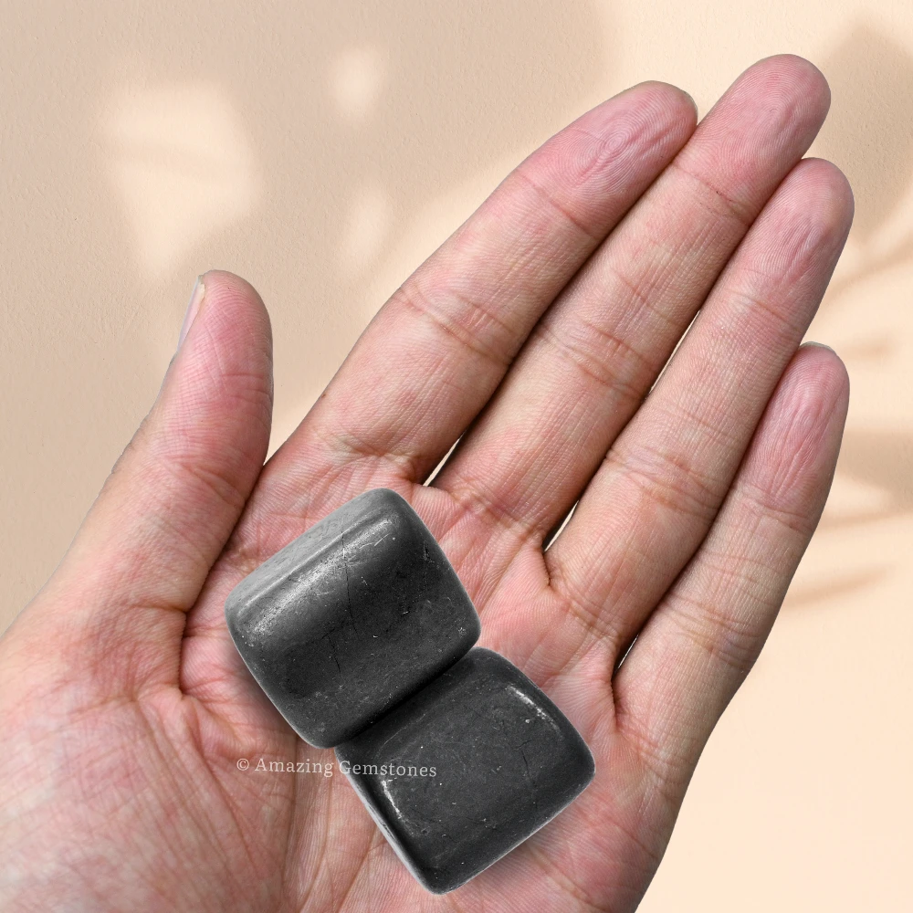 Tumbled Shungite Crystals Stones (1 oz)