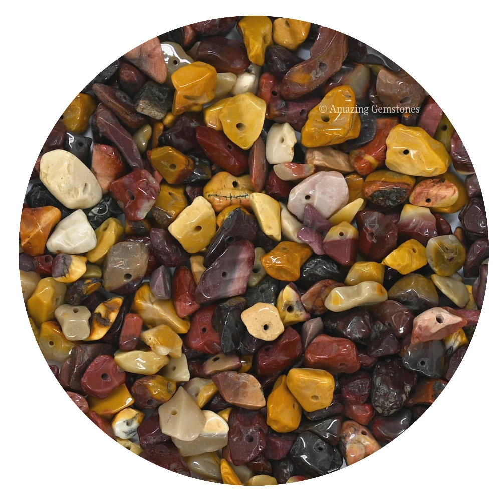 Mookaite Jasper Chips - Pre Drilled