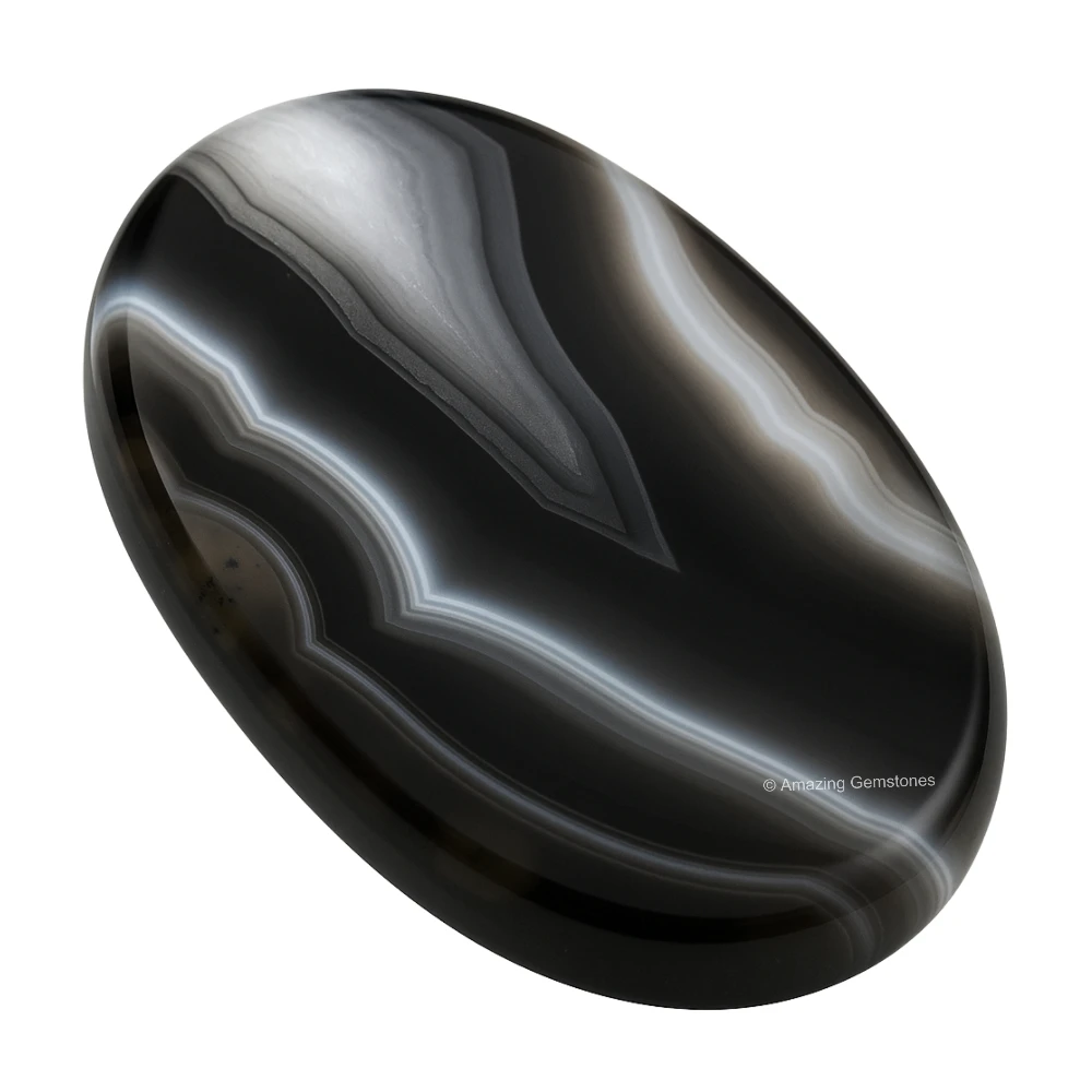 Black Onyx Worry Stone