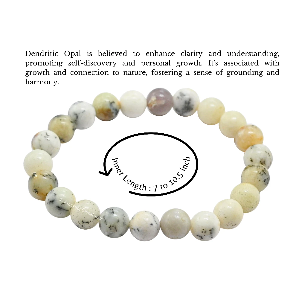 Dendrite Opal Bracelet (Strechable)