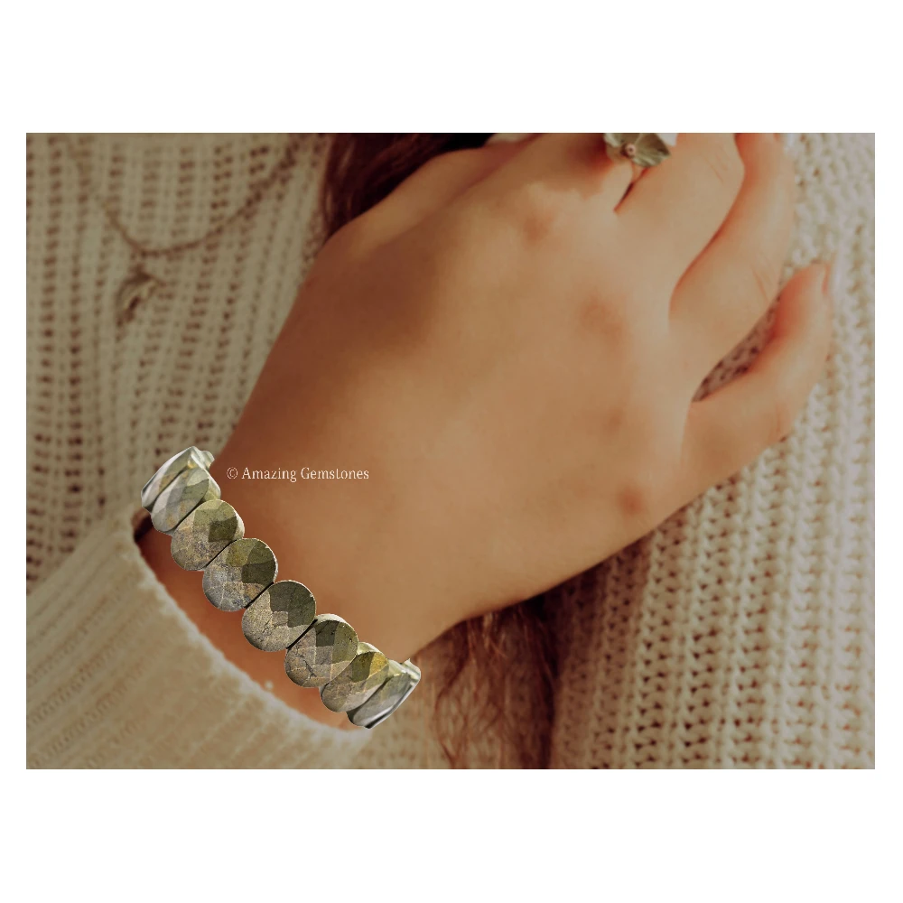 Pyrite Bracelet (Oval Faceted)