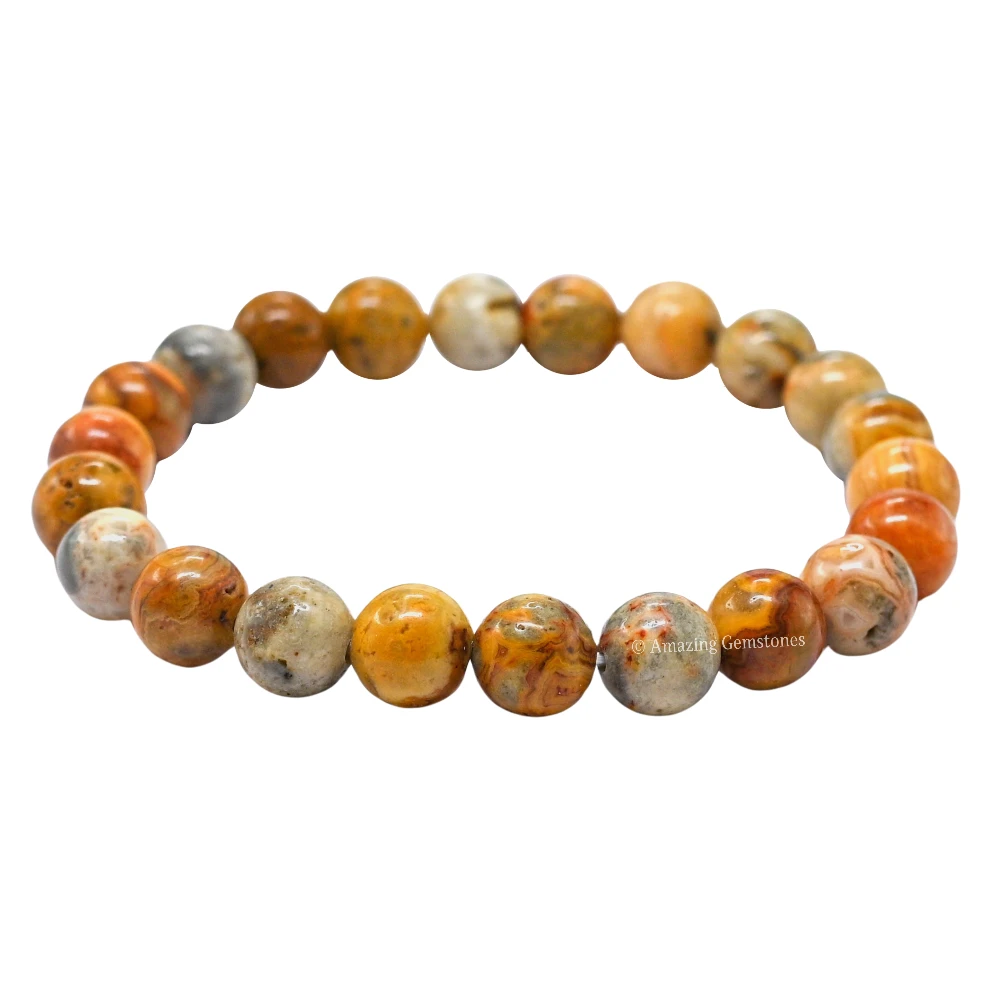 Crazy Lace Agate Bracelet (Strechable)