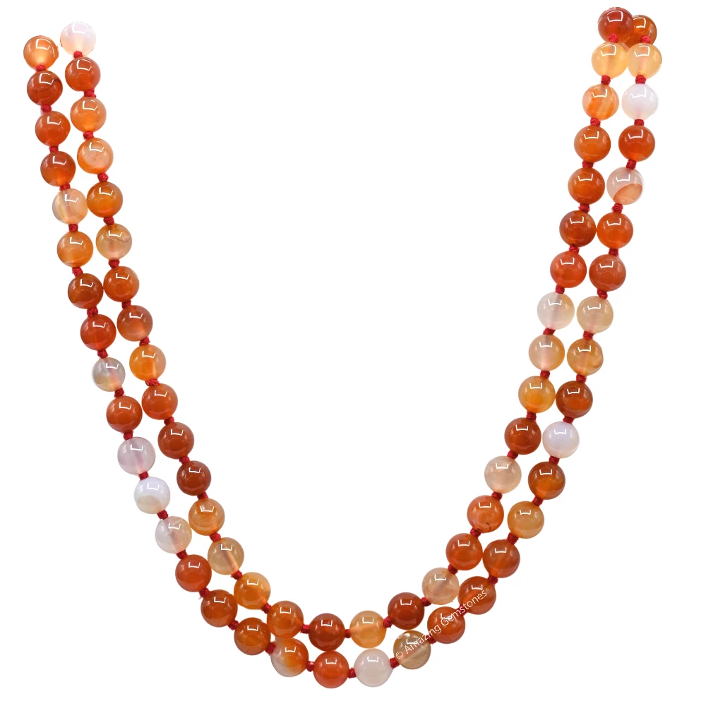 Carnelian Mala (Hand Knotted)
