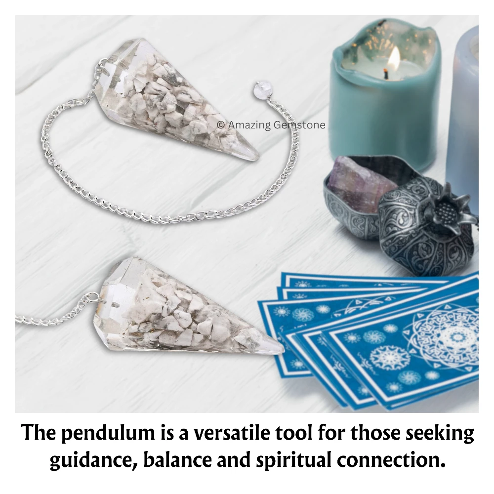 Howlite Orgone Pendulum