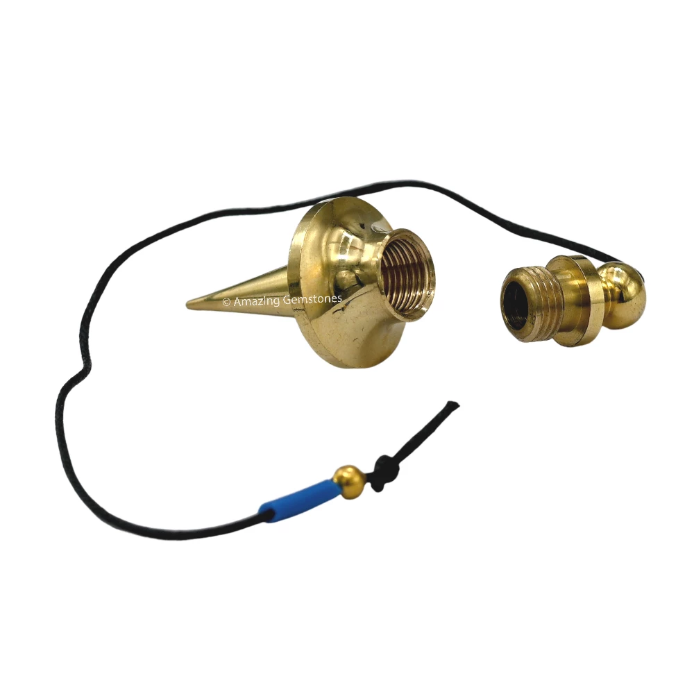 Copper Metal Pendulum - Gold Disc Cone Long (MP63)