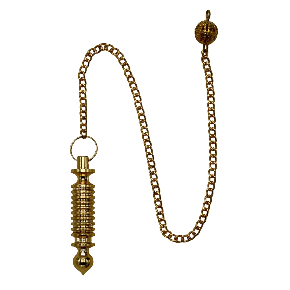 Copper Metal Pendulum - Gold Double ISIS 10 Ring with Plate (MP35)