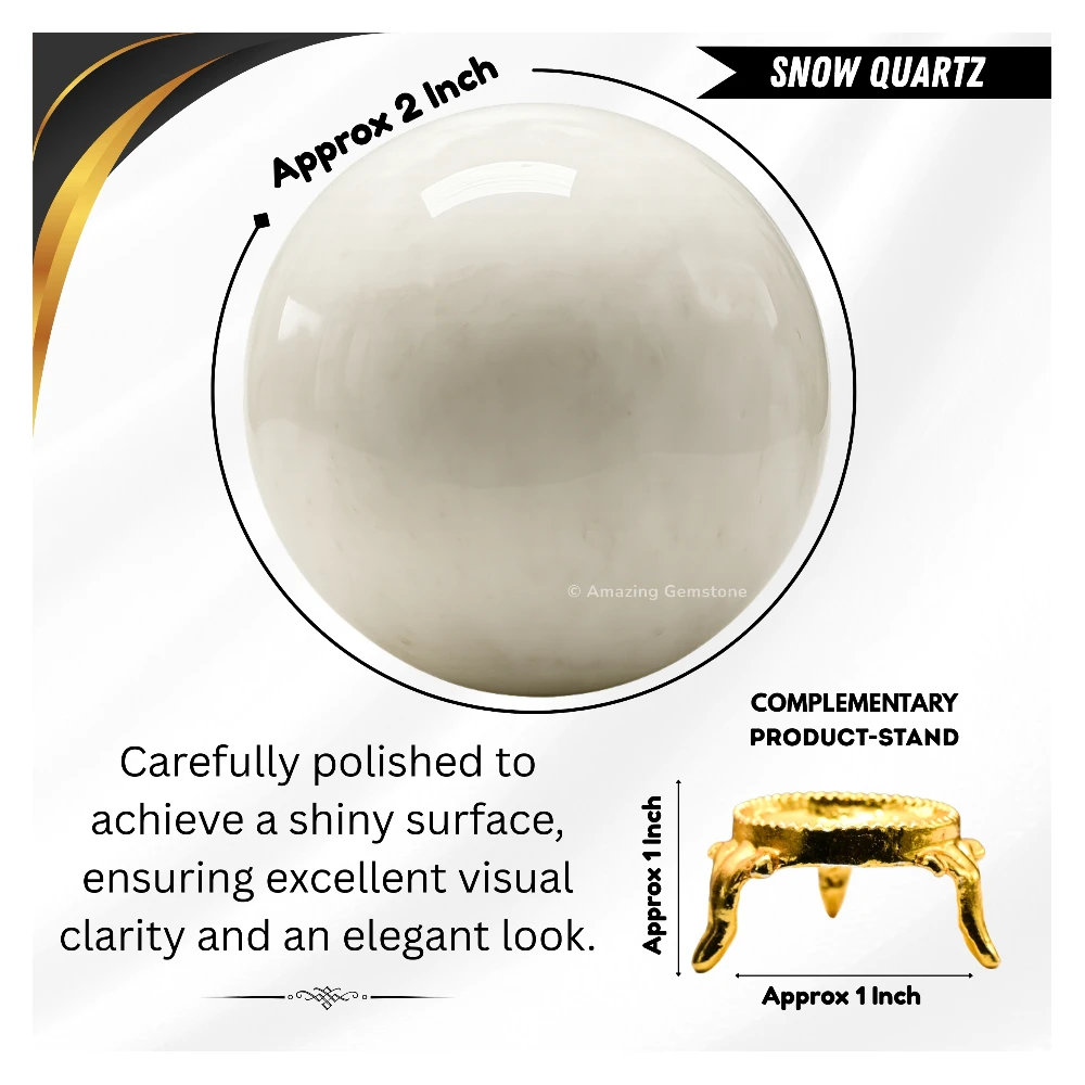 Snow Quartz Sphere (2 Inch)