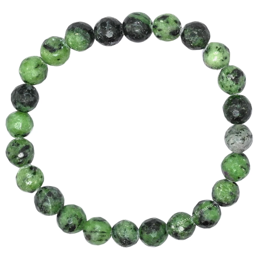 Ruby Zoisite Bracelet (Faceted-Stretchable)