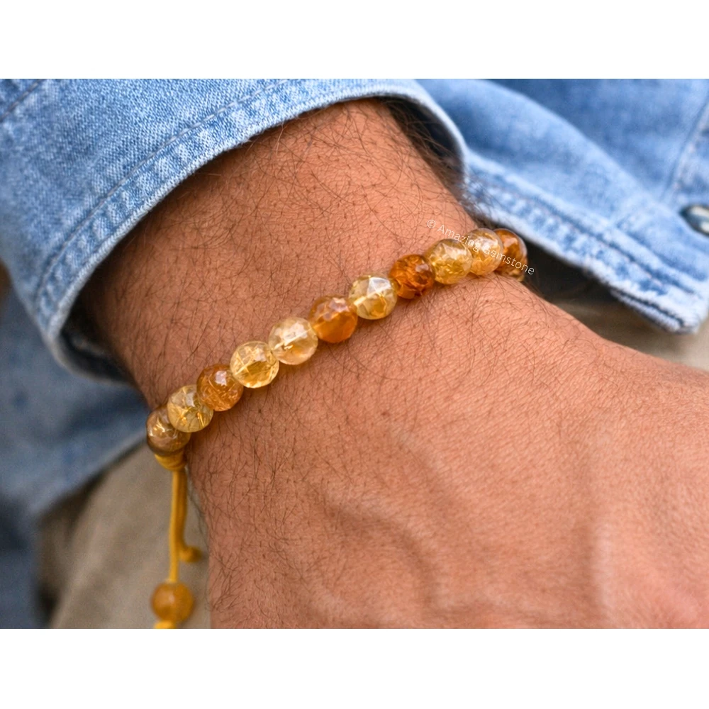 Citrine Bracelet (Faceted-Adjustable)