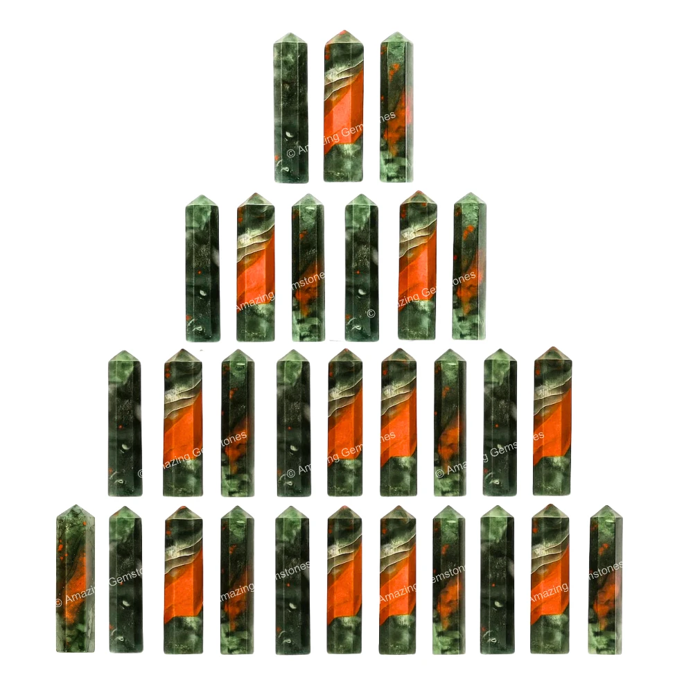 African Bloodstone Pencil Points (Set of 50)