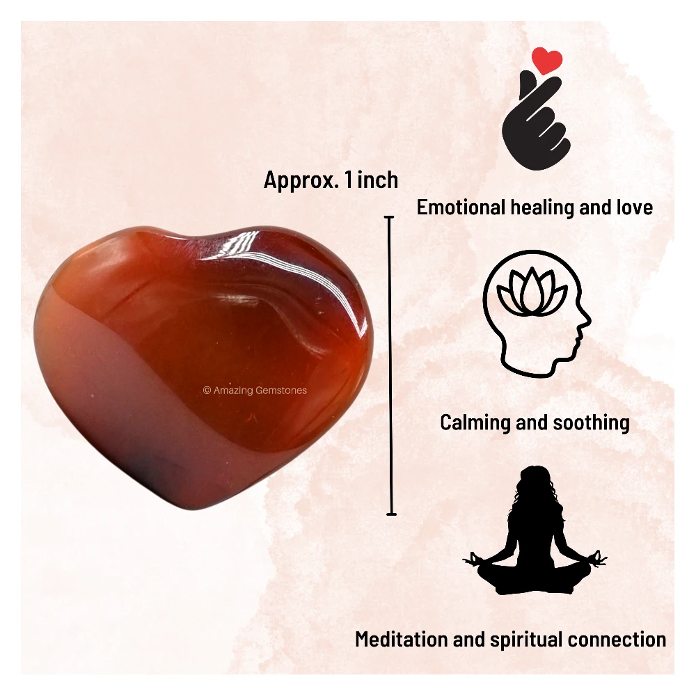 Carnelian Heart (Pack of 2)