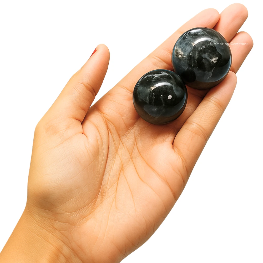Larvikite Sphere (1 Inch)