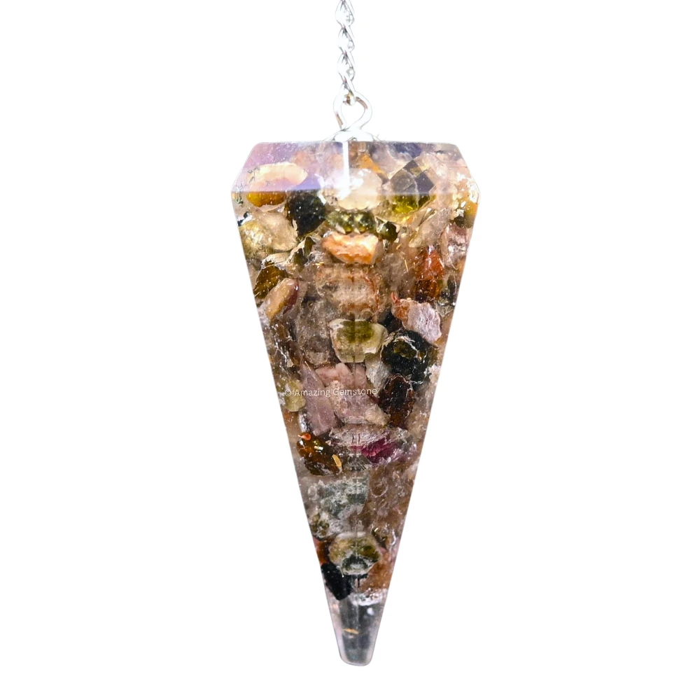 Multi Tourmaline Orgone Pendulum