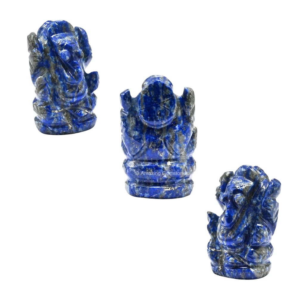 Lapis Lazuli Ganesha Crystal Idol