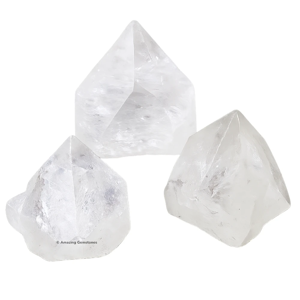Apophyllite Points Crystal Mineral Specimen (Medium - Set of 3)
