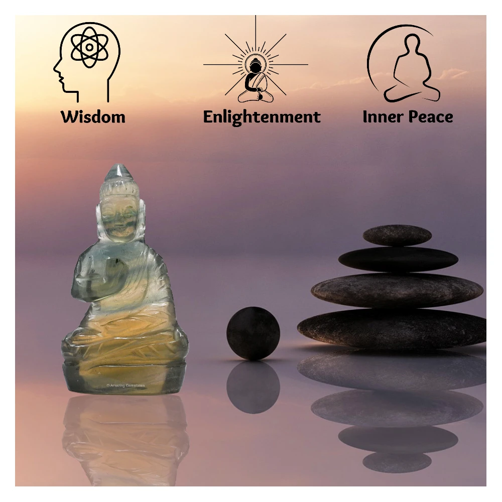 Multi Fluorite Buddha Statue