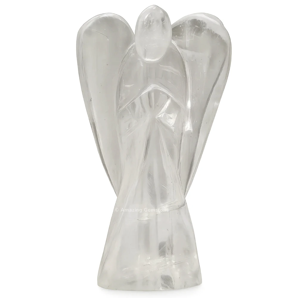 Clear Quartz Angel Figurine (3 Inch)