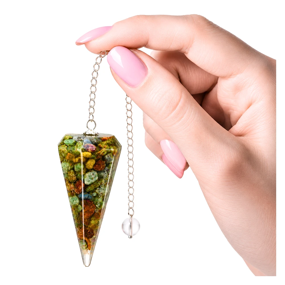 Ruby Zoisite Orgone Pendulum