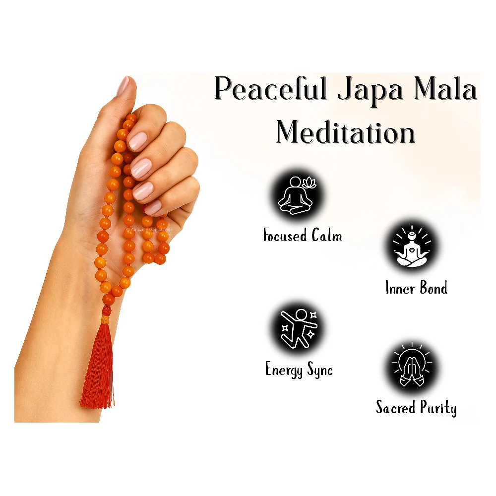 Red Aventurine Mala (Hand Knotted)